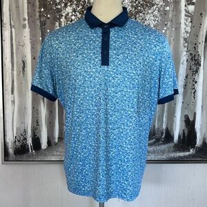 Redvanly Men's Blue Green White Golf Polo - Size XL